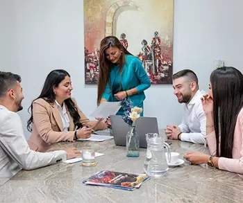 Meeting Room at Beirut Souks with people meeting and presenting using high-tech, fully equipped facilities.