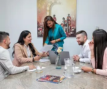 Meeting Room at Beirut Souks with people meeting and presenting using high-tech, fully equipped facilities.